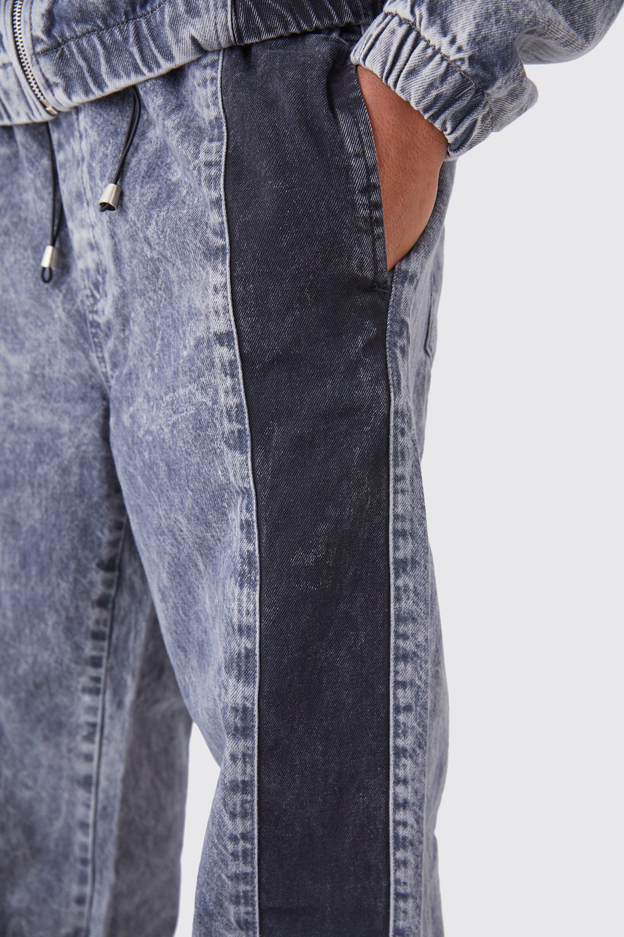 Black acid wash sales denim